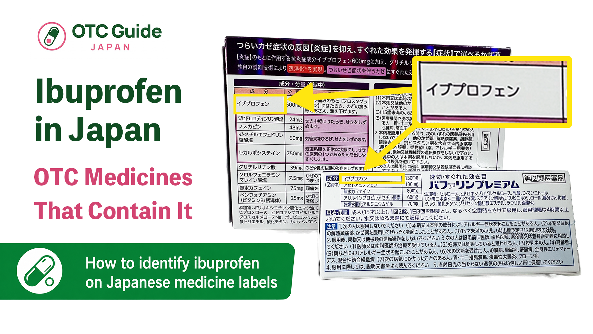 Ibuprofen in Japan: OTC Medicines That Contain It